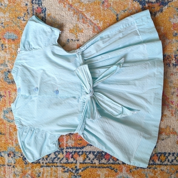 Fruit of the Loom 60's Vintage Rare Bib Collar Babydoll Dress Baby Blue 2T - Picture 11 of 13